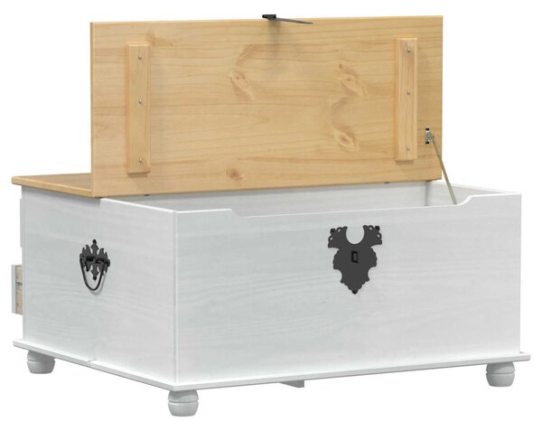 Storage box fiókkal Fehér 90 x 78 x 45 cm Tömör fenyőfa