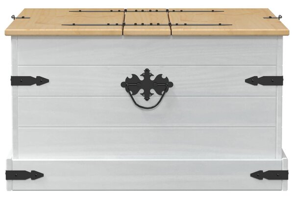 Storage box polcokkal Fehér 78 x 78 x 45 cm Tömör fenyőfa