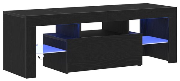 TV szekrény 120 x 35 x 40 cm Fekete tölgy Szerelt Fa