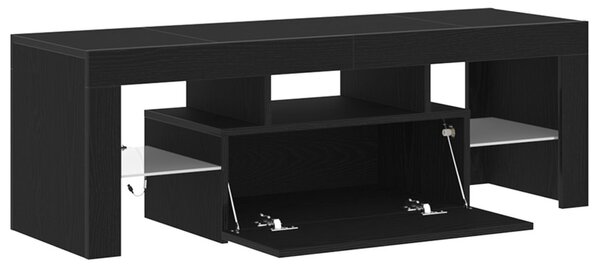 TV szekrény 120 x 35 x 40 cm Fekete tölgy Szerelt Fa