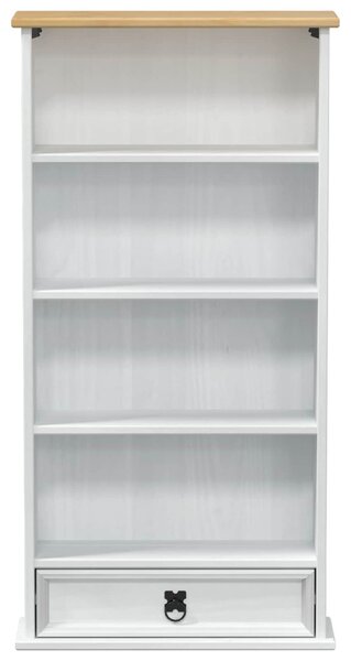 CD tároló Fehér 52 x 17.5 x 103 cm Tömör fenyőfa