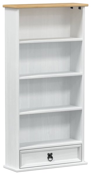 CD tároló Fehér 52 x 17.5 x 103 cm Tömör fenyőfa