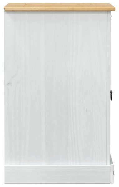 HiFi szekrény Fehér 60 x 50 x 82 cm Tömör fenyőfa