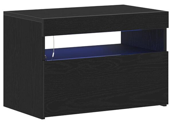 TV szekrény 60 x 35 x 40 cm Fekete tölgy Szerelt Fa