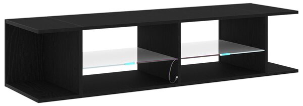 TV szekrény 135 x 39 x 30 cm Fekete tölgy Szerelt Fa