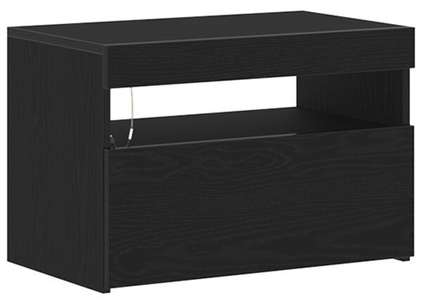 TV szekrény 60 x 35 x 40 cm Fekete tölgy Szerelt Fa
