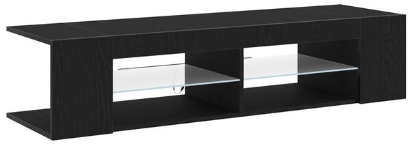 TV szekrény 135 x 39 x 30 cm Fekete tölgy Szerelt Fa