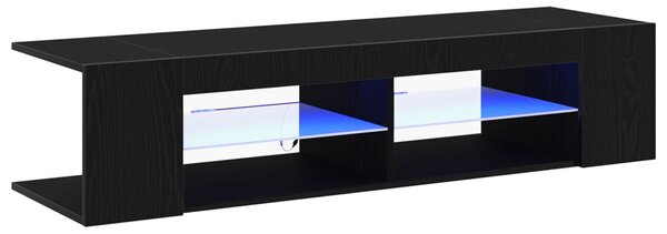 TV szekrény 135 x 39 x 30 cm Fekete tölgy Szerelt Fa