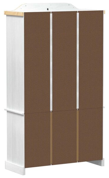 Kiállító szekrény Fehér 103,5 x 42 x 180 cm Tömör fenyőfa