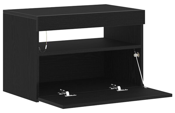 TV szekrény 60 x 35 x 40 cm Fekete tölgy Szerelt Fa
