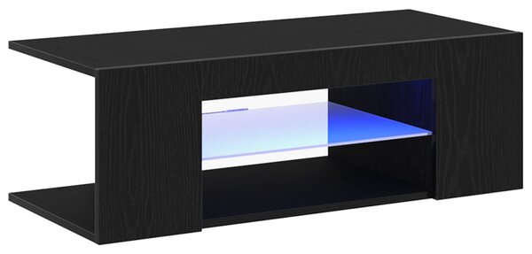 TV szekrény 90 x 39 x 30 cm Fekete tölgy Szerelt Fa