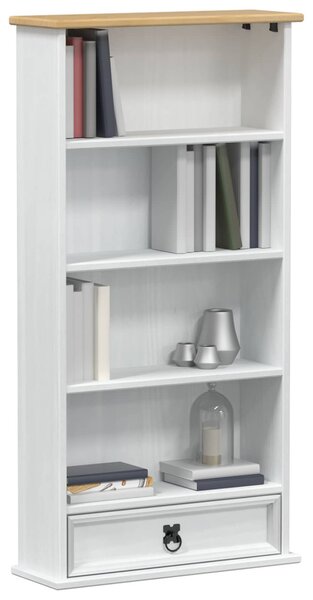 CD tároló Fehér 52 x 17.5 x 103 cm Tömör fenyőfa