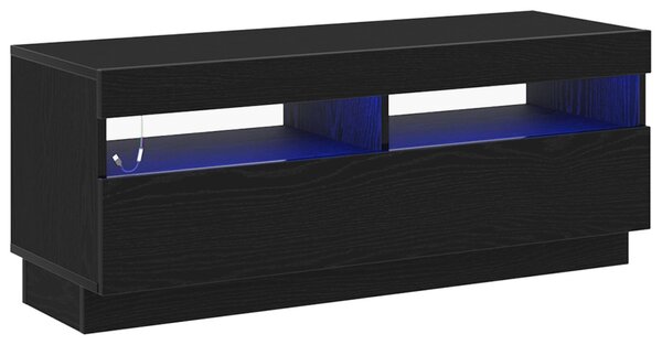 TV szekrény 100 x 35 x 40 cm Fekete tölgy Szerelt Fa