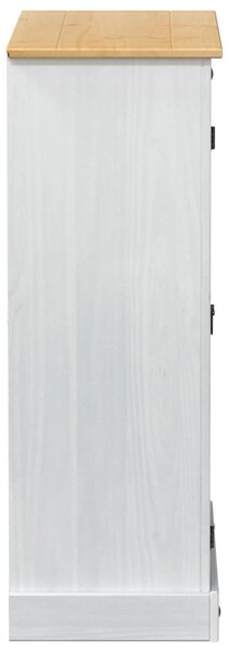 Cipőszekrény polcokkal Fehér 86 x 38,5 x 108 cm Tömör fenyőfa