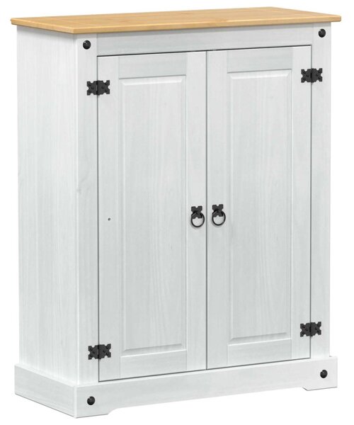 Cipőszekrény polcokkal Fehér 86 x 38,5 x 108 cm Tömör fenyőfa
