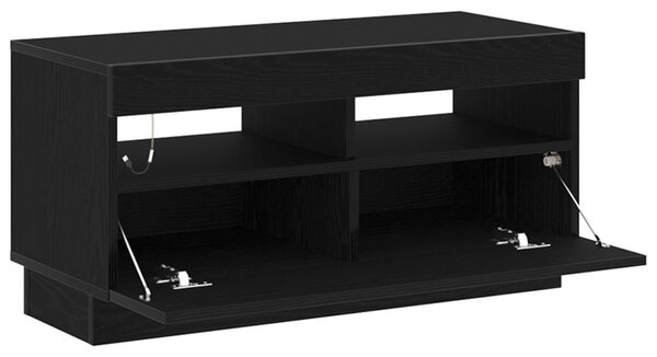 TV szekrény 80 x 35 x 40 cm Fekete tölgy Szerelt Fa