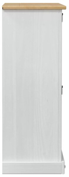 Cipőszekrény Corona Fehér 99 x 32 x 85 cm Tömör fenyőfa