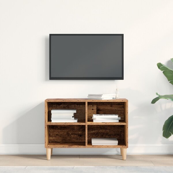 TV szekrény fa lábbal régi fa 69.5x30x50 cm
