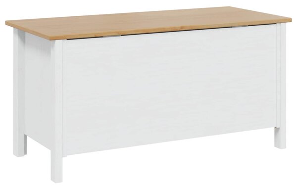 Tároló Doboz HILL Fehér és mézbarna 90 x 40 x 45 cm Tömör fenyő
