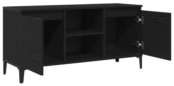 TV szekrény 102 x 35 x 50 cm Fekete tölgy Szerelt Fa