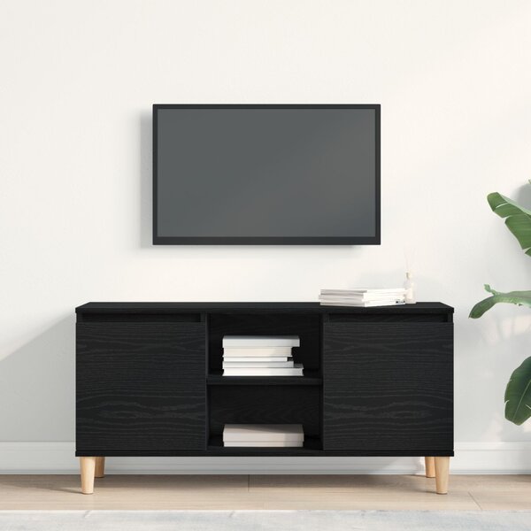 TV szekrény Fekete tölgy 102 x 35 x 50 cm Faanyag