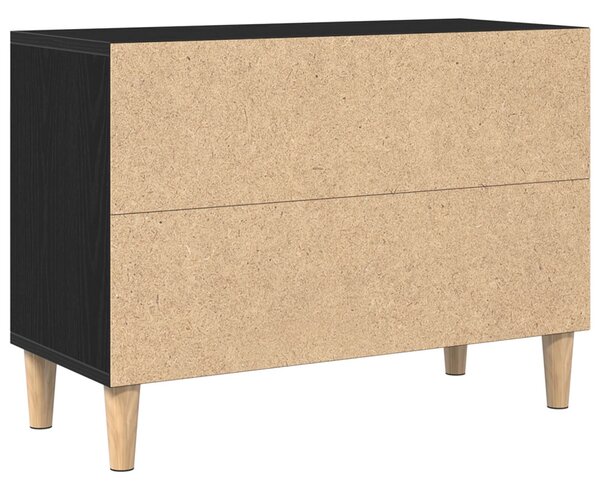 TV szekrény 69,5 x 30 x 50 cm Fekete tölgy Szerelt Fa
