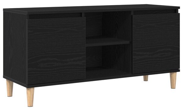 TV szekrény Fekete tölgy 102 x 35 x 50 cm Faanyag