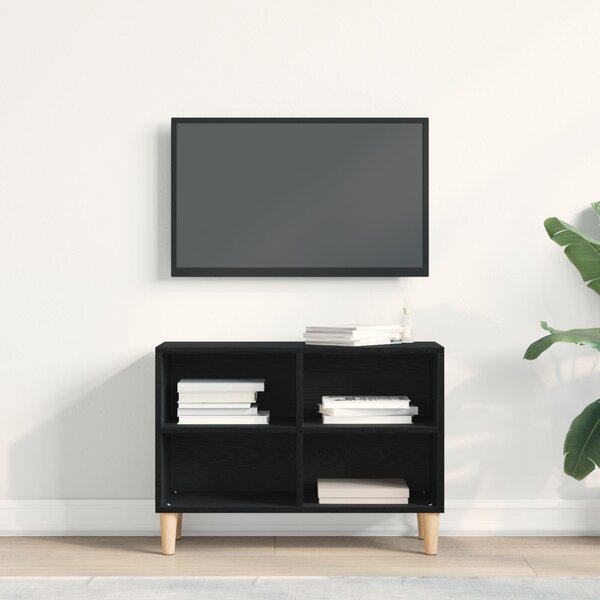 TV szekrény 69,5 x 30 x 50 cm Fekete tölgy Szerelt Fa