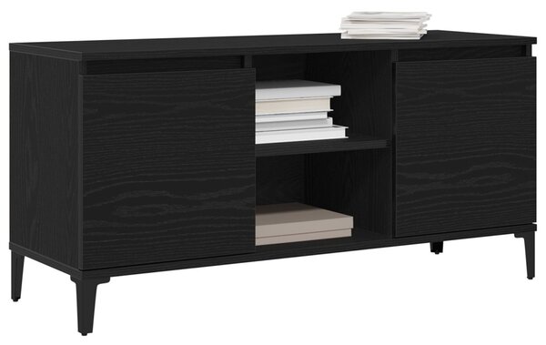 TV szekrény 102 x 35 x 50 cm Fekete tölgy Szerelt Fa
