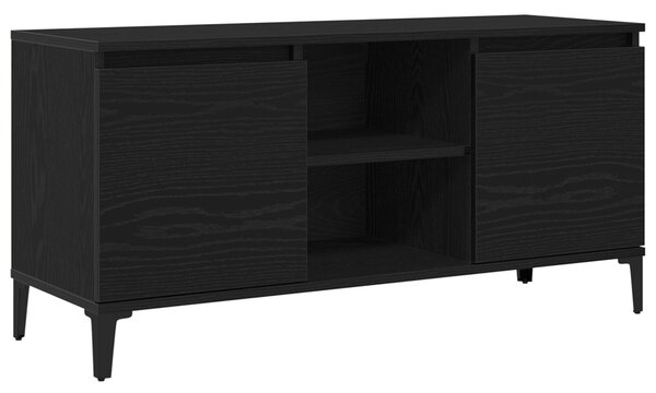 TV szekrény 102 x 35 x 50 cm Fekete tölgy Szerelt Fa