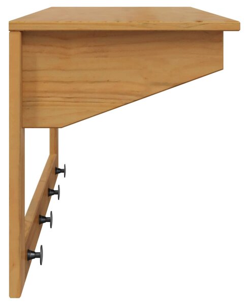 Kabáthorog HILL Méz barna 90 x 35 x 41.5 cm Tömör fenyő
