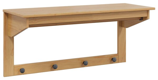 Kabáthorog HILL Méz barna 90 x 35 x 41.5 cm Tömör fenyő