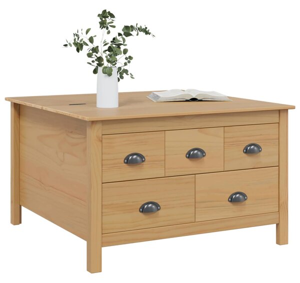Dohányzóasztal HILL Méz barna 79.5 x 79.5 x 49 cm Tömör fenyőfa