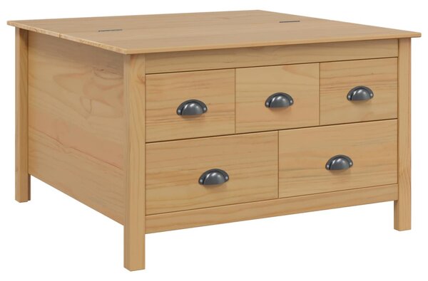 Dohányzóasztal HILL Méz barna 79.5 x 79.5 x 49 cm Tömör fenyőfa