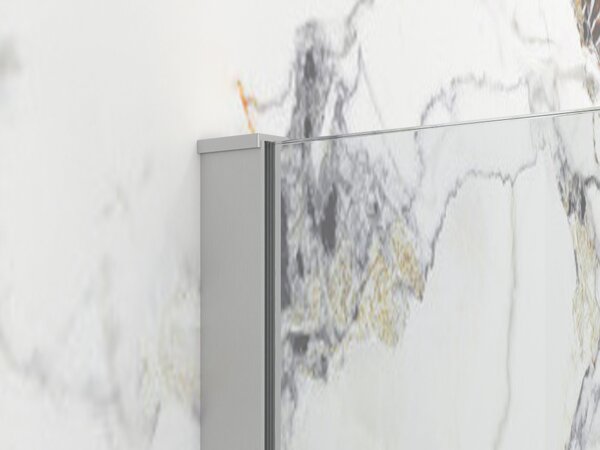 Erga Paris, Beépíthető zuhanykabin 50x200 cm, 8 mm-es átlátszó üveg, szálcsiszolt acél, ERG-V02-PARIS-050x200-CL-BS