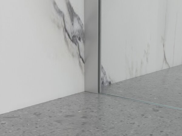 Erga Paris, Beépíthető zuhanykabin 50x200 cm, 8 mm-es átlátszó üveg, szálcsiszolt acél, ERG-V02-PARIS-050x200-CL-BS