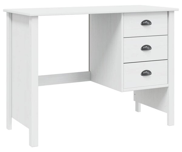 Fiókos Asztal fiókkal HILL Fehér 100 x 45 x 74 cm Tömör fenyő