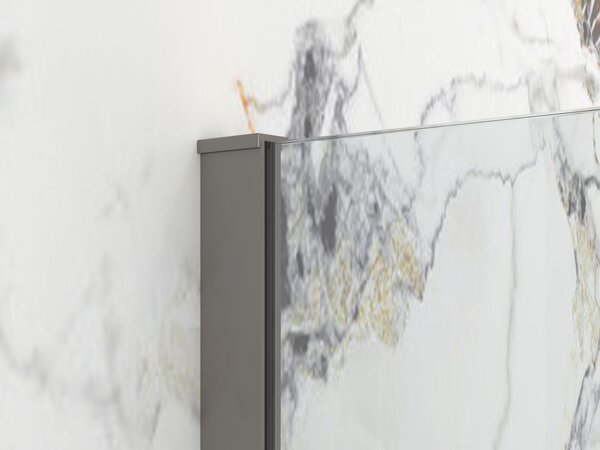 Erga Paris, Beépíthető zuhanykabin 50x200 cm, 8 mm-es átlátszó üveg, grafit profil, ERG-V02-PARIS-050x200-CL-GG