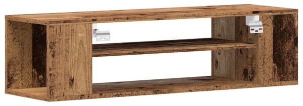 Fali TV Szekrény Régi Fa 100x30x26,5 cm Feltárt Fa