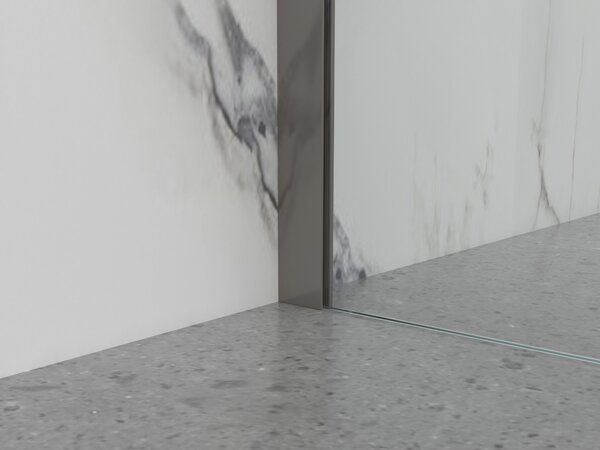 Erga Paris, Beépíthető zuhanykabin 50x200 cm, 8 mm-es átlátszó üveg, grafit profil, ERG-V02-PARIS-050x200-CL-GG