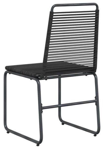 VidaXL Kerti székek 2 pcs Fekete 48 x 55 x 89,5 cm Rattan