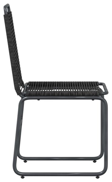 VidaXL Kerti székek 2 pcs Fekete 48 x 55 x 89,5 cm Rattan