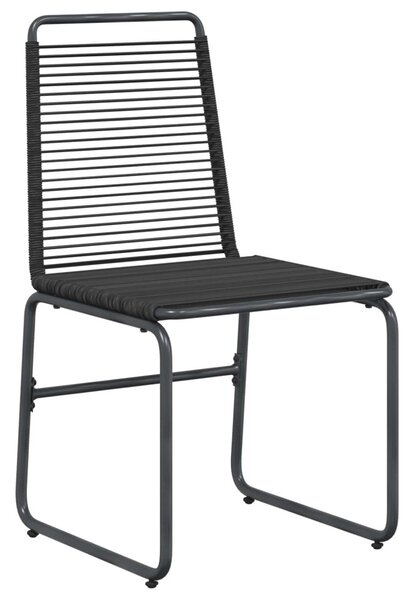 VidaXL Kerti székek 2 pcs Fekete 48 x 55 x 89,5 cm Rattan