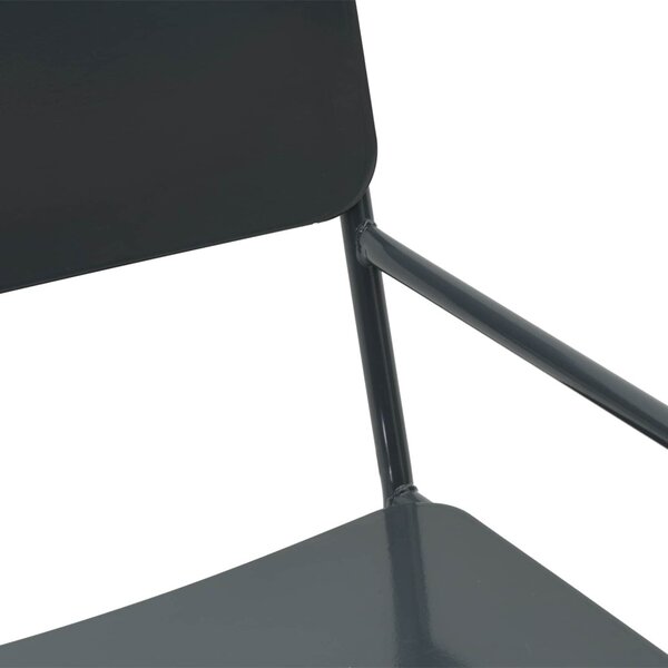 VidaXL Kerti székek 2 pcs Antracit 51 x 55 x 81 cm Acél