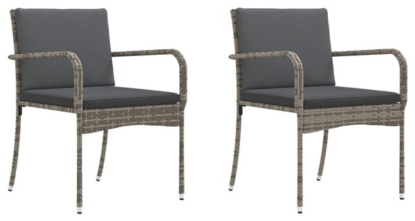 Kert Bistro Készlet 3 pcs Szürke polirattan