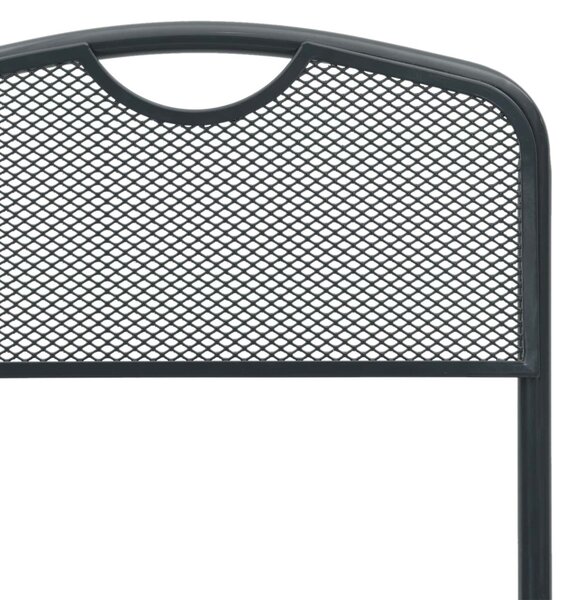 VidaXL Kerti székek 2 pcs Antracit 52,5 x 46 x 82 cm Vas