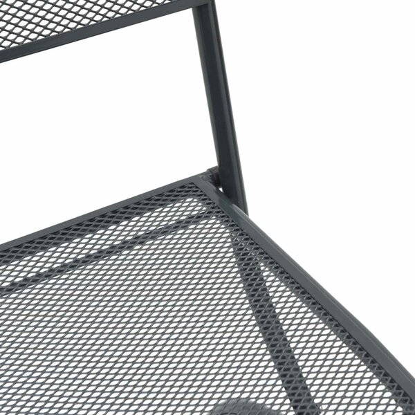 VidaXL Kerti székek 2 pcs Antracit 52,5 x 46 x 82 cm Vas