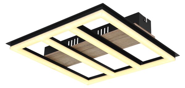 FROOMY LED mennyezeti lámpa, matt fekete 1700 lumen