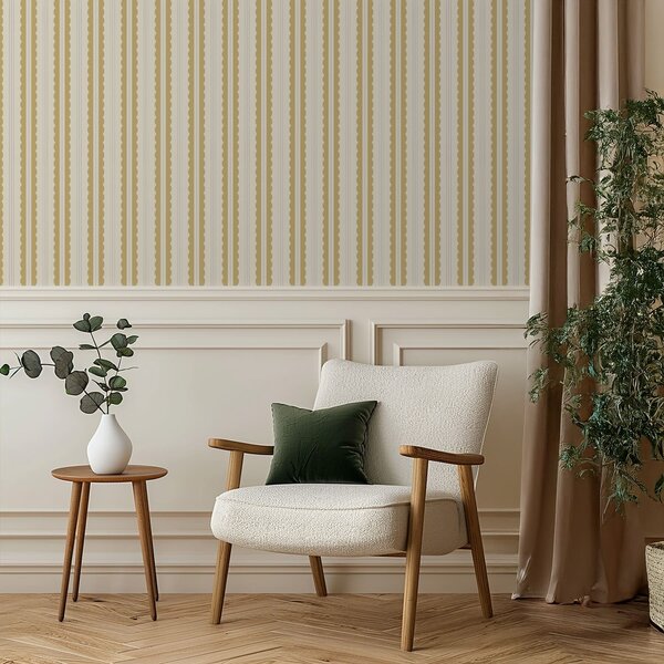 Tapéta Sárga hullámos csíkok szürke-kék pontokkal, Tapétá geometria, Tapétá geometria csíkok, a01185v4 : Uwalls.hu