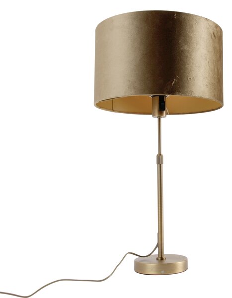 Bronz asztali lámpa bronz bársonyernyővel 35 cm - Parte